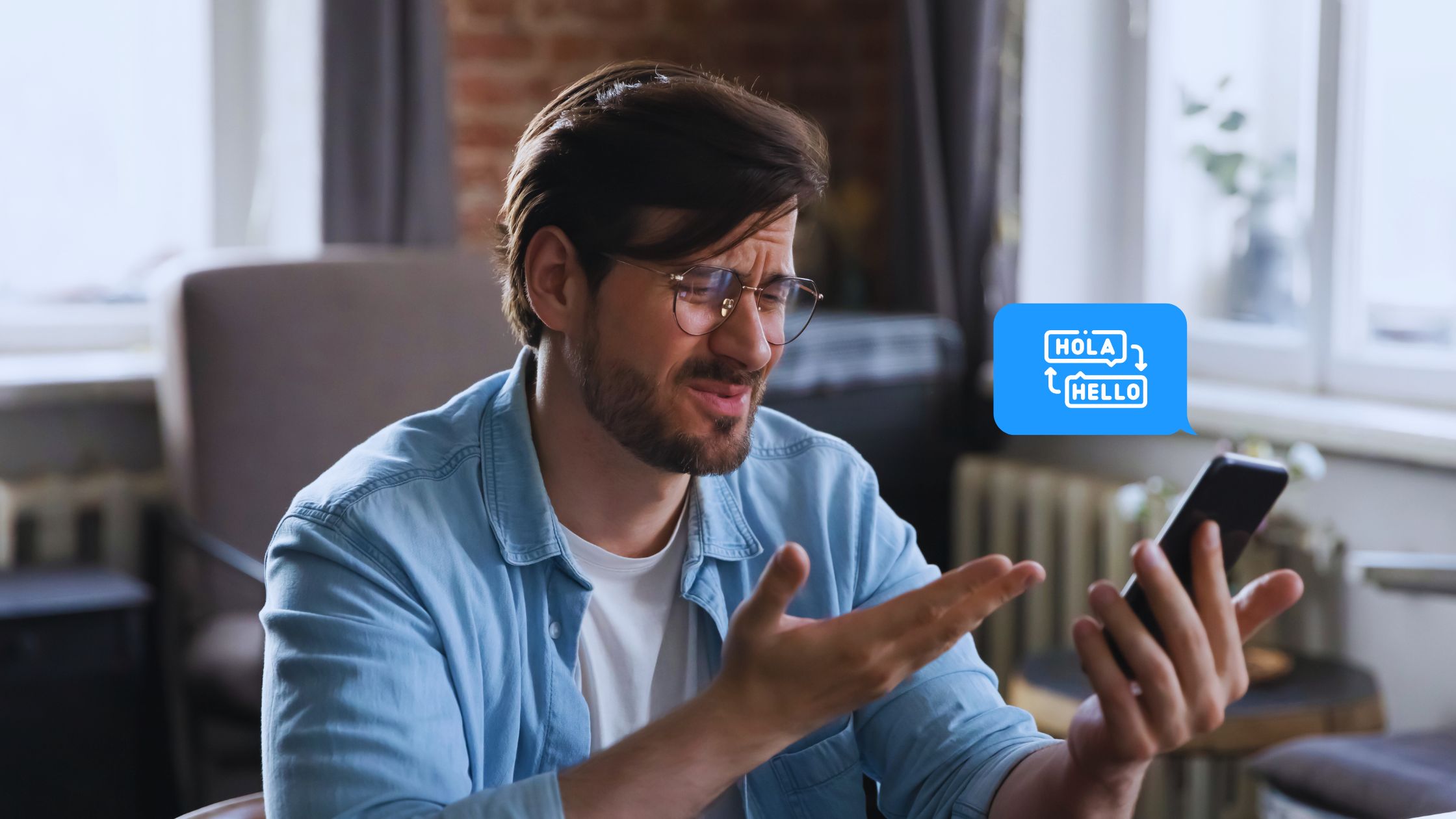 Man on dual lingo frustrated trying to learn Spanish